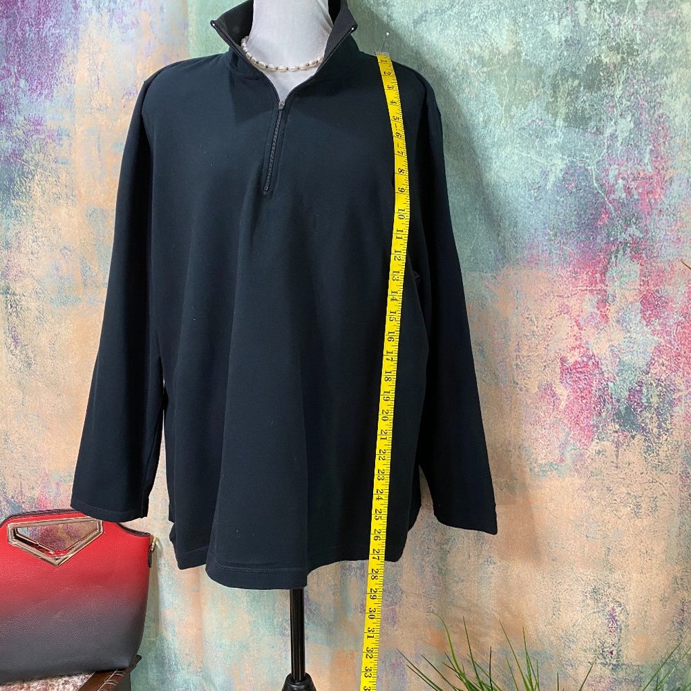 📌Tommy Hilfiger Black Half-Zipper Top Sweatshirt - Picture 5 of 14